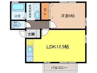 ウィルモア鬼橋Ｂ棟の物件間取画像